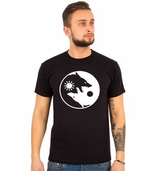 Obrázek 1 produktu Pánské tričko Jin a Jang Vlci Dne a Noci Yin Yang Wolf