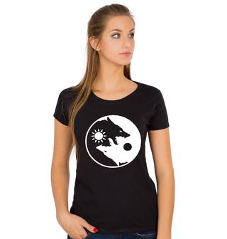 Obrázek 1 produktu Dámské tričko Jin a Jang Vlci Dne a Noci Yin Yang Wolf
