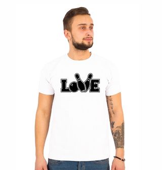 Obrázek 1 produktu Pánské tričko Láska k bowlingu LOVE