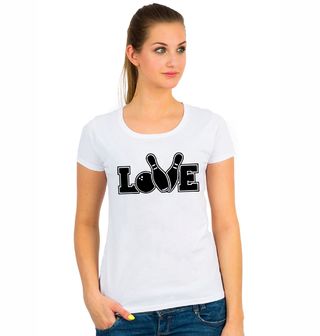Obrázek 1 produktu Dámské tričko Láska k bowlingu LOVE
