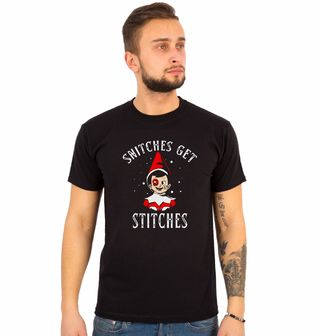 Obrázek 1 produktu Pánské tričko Elfí Práskač Snitches Get Stitches