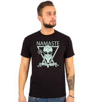 Obrázek 1 produktu Pánské tričko Meditující Mimozemšťan Namaste