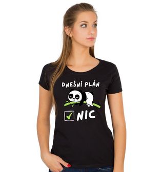 Obrázek 1 produktu Dámské tričko Líná Panda Dnešní plán: Nic