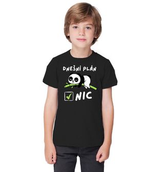Obrázek 1 produktu Dětské tričko Líná Panda Dnešní plán: Nic