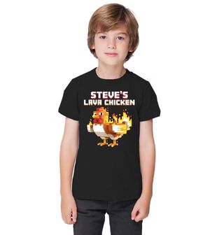 Obrázek 1 produktu Dětské tričko Steveovo Lávové Kuře Minecraft