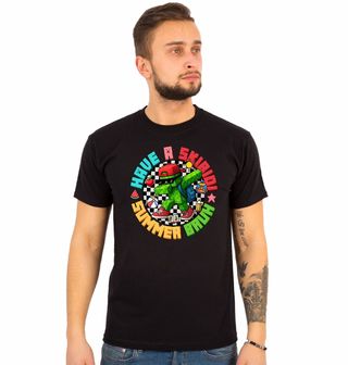 Obrázek 1 produktu Pánské tričko Have a Skibidi Summer Bruh Minecraft