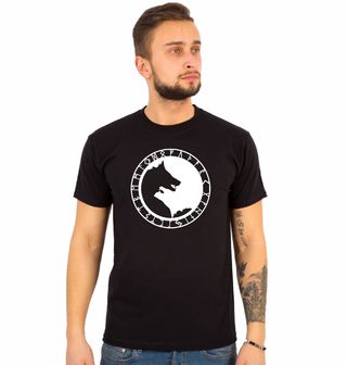 Obrázek 1 produktu Pánské tričko Jin a Jang Vikingský Vlk Fenrir Yin Yang Norse Wolf
