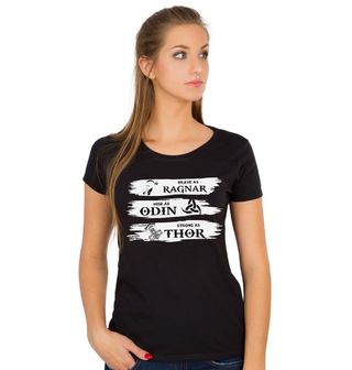 Obrázek 1 produktu Dámské tričko Síla Vikingů Ragnar, Odin, Thor