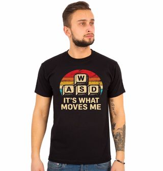 Obrázek 1 produktu Pánské tričko Klávesy WASD Pohyb Hráče