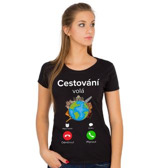 Obrázek 1 produktu Dámské tričko Cestování volá Phone Call