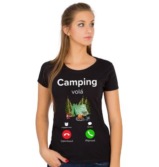 Obrázek 1 produktu Dámské tričko Camping volá Phone Call