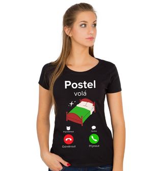 Obrázek 1 produktu Dámské tričko Postel volá Phone Call