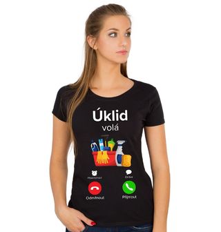 Obrázek 1 produktu Dámské tričko Úklid volá Phone Call