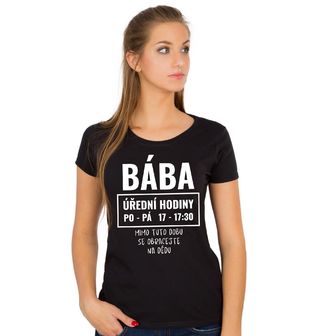 Obrázek 1 produktu Dámské tričko Bába Úřední hodiny