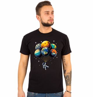 Obrázek 1 produktu Pánské tričko Astronaut Vesmírný let balónem