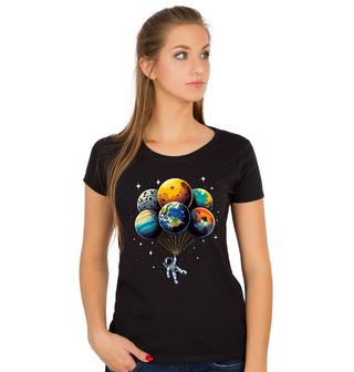 Obrázek 1 produktu Dámské tričko Astronaut Vesmírný let balónem