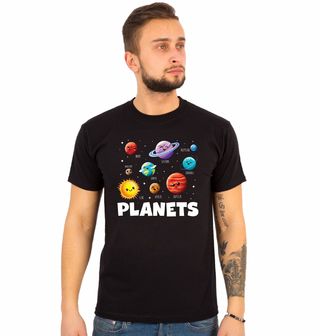 Obrázek 1 produktu Pánské tričko Usměvavé planety
