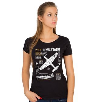 Obrázek 1 produktu Dámské tričko P-51 Mustang Legenda nebes