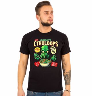 Obrázek 1 produktu Pánské tričko Cthuloops Cereálie Cthulhu