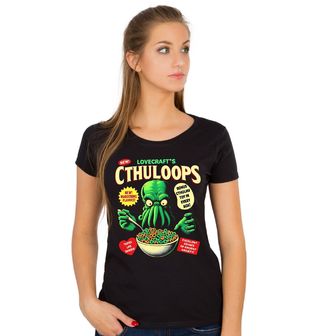 Obrázek 1 produktu Dámské tričko Cthuloops Cereálie Cthulhu