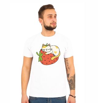 Obrázek 1 produktu Pánské tričko Spící Kočka na Jahodě