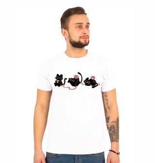 Obrázek 1 produktu Pánské tričko Hravé Kotě s Klubíčkem