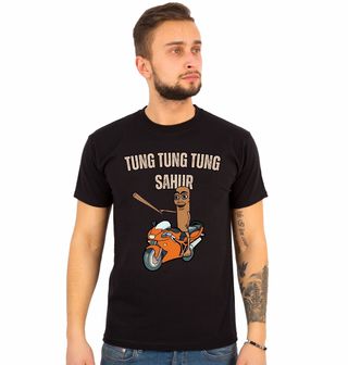 Obrázek 1 produktu Pánské tričko Tung Tung Tung Sahur na Motorce
