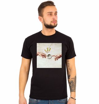 Obrázek 1 produktu Pánské tričko Spojení Boha s Elektřinou