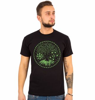 Obrázek 1 produktu Pánské tričko Kořeny života Slunce a Měsíc Tree of Life Mandala