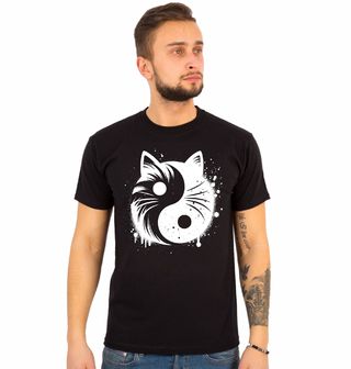 Obrázek 1 produktu Pánské tričko Jin a Jang Kočka Yin Yang Cat