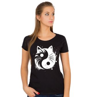 Obrázek 1 produktu Dámské tričko Jin a Jang Kočka Yin Yang Cat