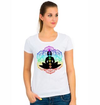 Obrázek 1 produktu Dámské tričko Buddha a Sedm Čaker Kundaliní