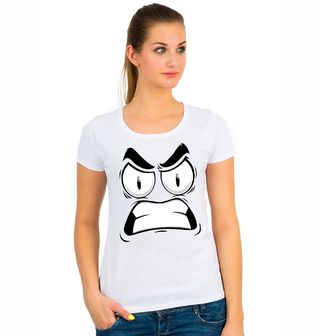 Obrázek 1 produktu Dámské tričko Vzteklý Smajlík Angry Cartoon Emoji