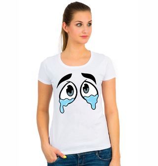 Obrázek 1 produktu Dámské tričko Plačící Smajlík Cartoon Eyes With Tears
