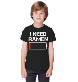 Obrázek 1 produktu Dětské tričko Potřebuju Ramen Baterie je vybitá