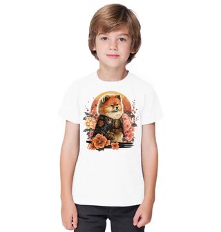 Obrázek 1 produktu Dětské tričko Pes Samuraj Pomeranian v Kimonu