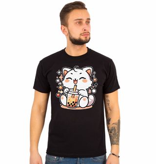 Obrázek 1 produktu Pánské tričko Kawaii Kočka s Bubble Tea