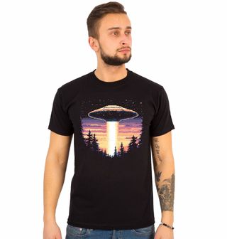 Obrázek 1 produktu Pánské tričko 8bit Přílet Mimozemšťanů Pixalated UFO