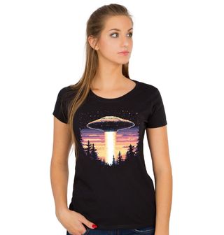 Obrázek 1 produktu Dámské tričko 8bit Přílet Mimozemšťanů Pixalated UFO