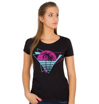 Obrázek 1 produktu Dámské tričko Retro Miami Palmy 80s