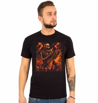 Obrázek 1 produktu Pánské tričko Metalový Kostlivec v Plamenech
