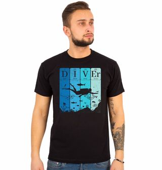 Obrázek 1 produktu Pánské tričko Potápěč Diver Chemické Prvky