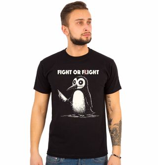 Obrázek 1 produktu Pánské tričko Tučňák Nelítostný Zabiják Fight or Flight
