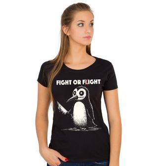 Obrázek 1 produktu Dámské tričko Tučňák Nelítostný Zabiják Fight or Flight