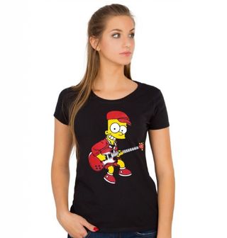 Obrázek 1 produktu Dámské tričko Bart Young Electric Guitar Bart Simpson s Kytarou 