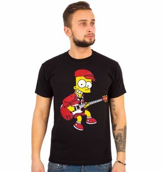 Obrázek 1 produktu Pánské tričko Bart Young Electric Guitar Bart Simpson s Kytarou  (Velikost: 5XL)