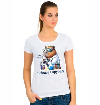 Obrázek 1 produktu Dámské tričko Kapybara Chemik Science Capybara 