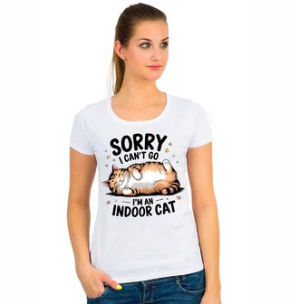 Obrázek 1 produktu Dámské tričko Bytová Kočka I'm an indoor cat