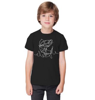 Obrázek 1 produktu Dětské tričko Candát jedním tahem One Line Art