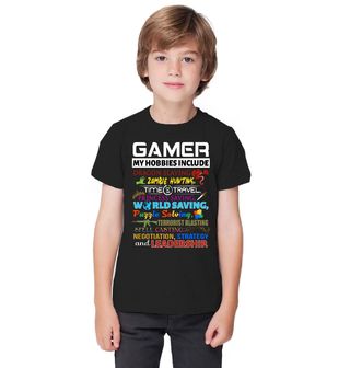 Obrázek 1 produktu Dětské tričko Jsem Gamer! Mezi mé koníčky patří...